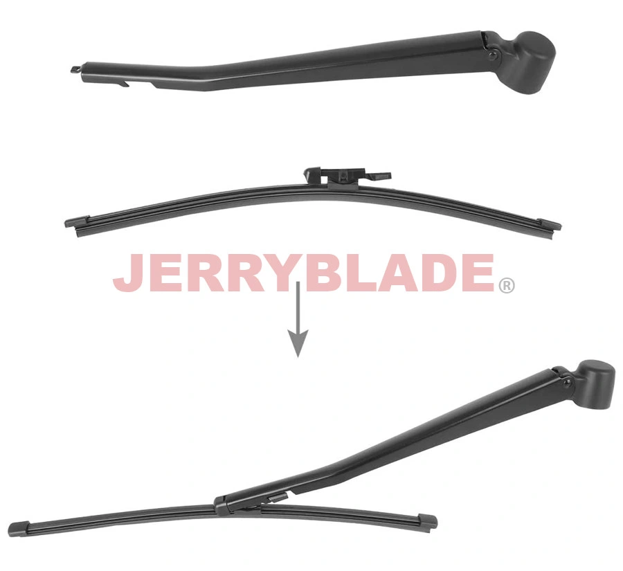Rear Windshield Wiper Blade Arm Set for BMW X1 E84 2009-2015 300mm 12 Inch OE 61622990035 Genuine BMW Rear Wiper and Arm Kit OE Replacement OE 61627138507 Kit
