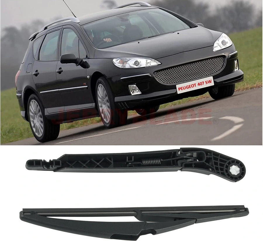 Rear Wiper Blade Arm Kit 6429 EV, Rear Windshield Wiper Blade Arm Assembly 6429 EV for Peugeot 407sw 2004-2017 Back Windscreen Wiper Arm Set Replacement