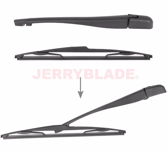 Montagem do limpador do pára-brisa da janela do pára-brisa da lâmina do limpador traseiro para Peugeot 206 1998-2013, Peugeot 207 2006-2015 206 106 306 207 208 C3 Exceto para X Reg 206 2000